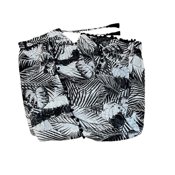 Club Z Collection Beach Sparkle Black & White Cover Up Pants - Size: 2X - Picture 5 of 6